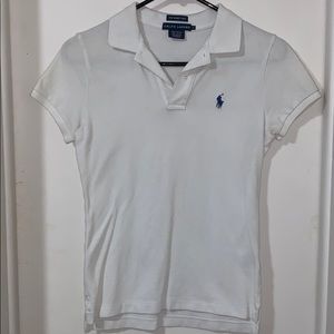 White skinny Ralph Lauren polo
